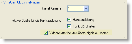 Im Zusammenhang mit der VistaCam CL.iX kann die Automatik zur Öffnung eines Videofensters in SIDEXIS mit dieser neuen Konfigurationsoption deaktiviert werden